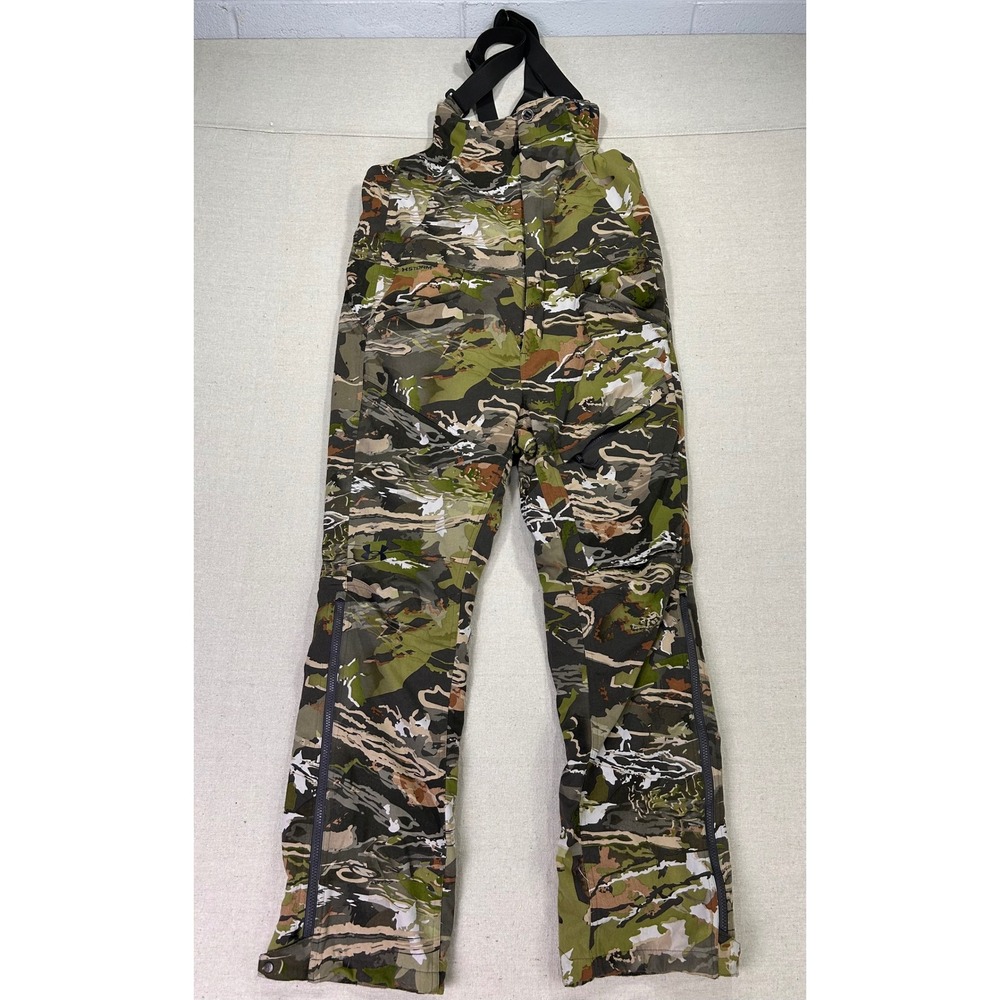 Under Armour Storm ColdGear Camo Hunting Bibs Men's Medium Forest Winter Season